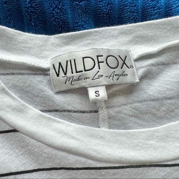 Wildfox Never On Time Muscle Tank Striped White S - Picture 4 of 7